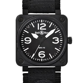 BELL＆ROSS ベル&ロス スーパーコピー BR01-92CFB-CA ステンレス ブラック